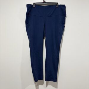 Chico's Zenergy Womens So Slimming Crop Leggings Size 3 Petite (US 16/18) Blue